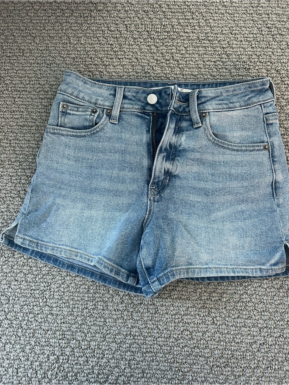Altar'd State Light Wash Denim Cutoff Shorts